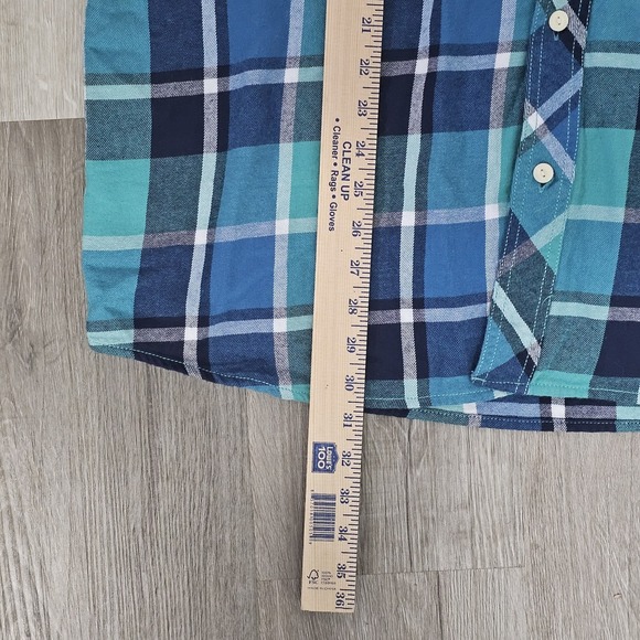 Roebuck & Co Young Mens Work Wear Flannel Shirt Size XXL 100% Cotton NEW BLUE - Picture 4 of 5